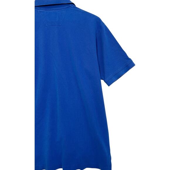 Perlis Polo Shirt Mens Medium Blue Embroidered Crawfish Logo Southern Preppy - Picture 9 of 14